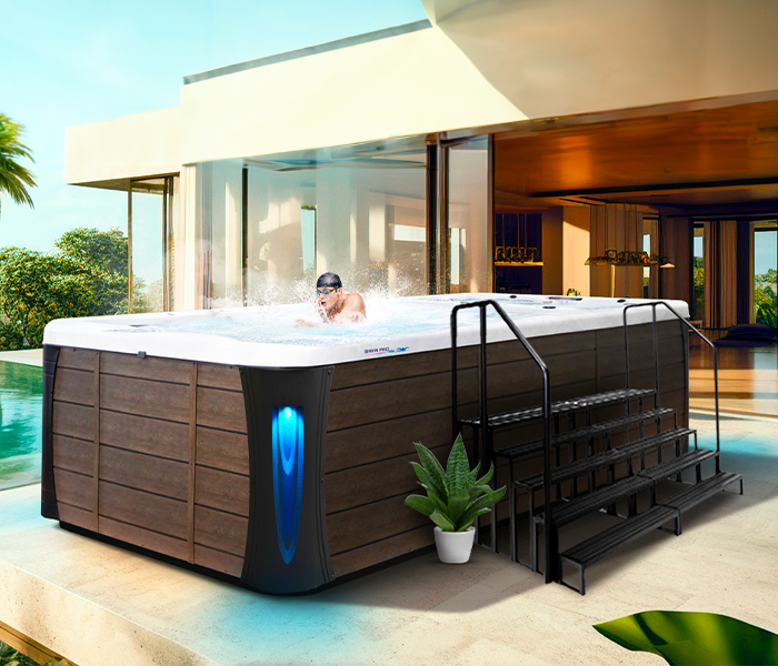 Calspas hot tub being used in a family setting - Saint Cloud